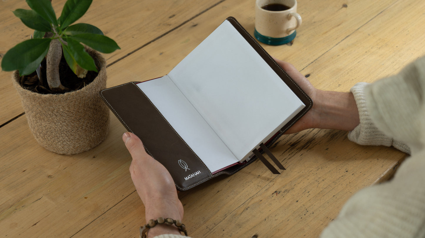 Couverture de bible en cuir - Poissons