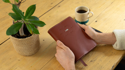 Couverture de bible en cuir - Poissons