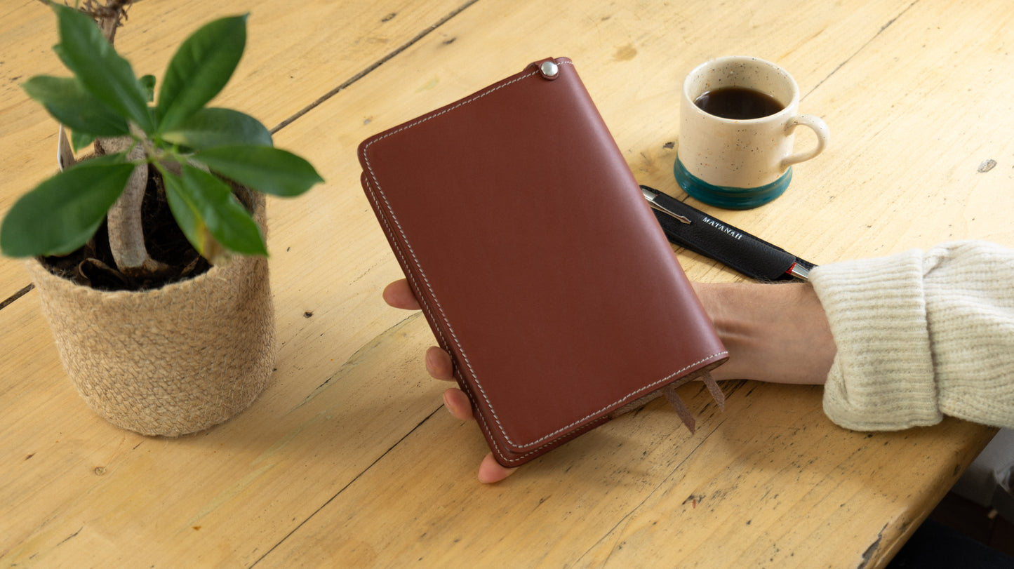 Couverture de bible en cuir - Poissons