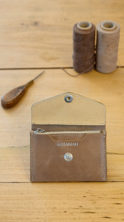 L'Essentiel - Porte-monnaie compact en cuir