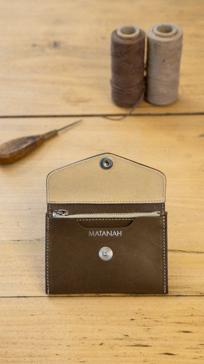 L'Essentiel - Porte-monnaie compact en cuir