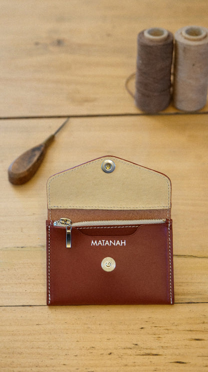 L'Essentiel - Porte-monnaie compact en cuir