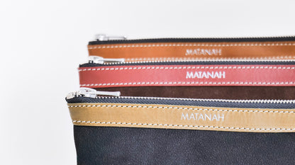 Trousse Atelier en cuir Nubuck Noir