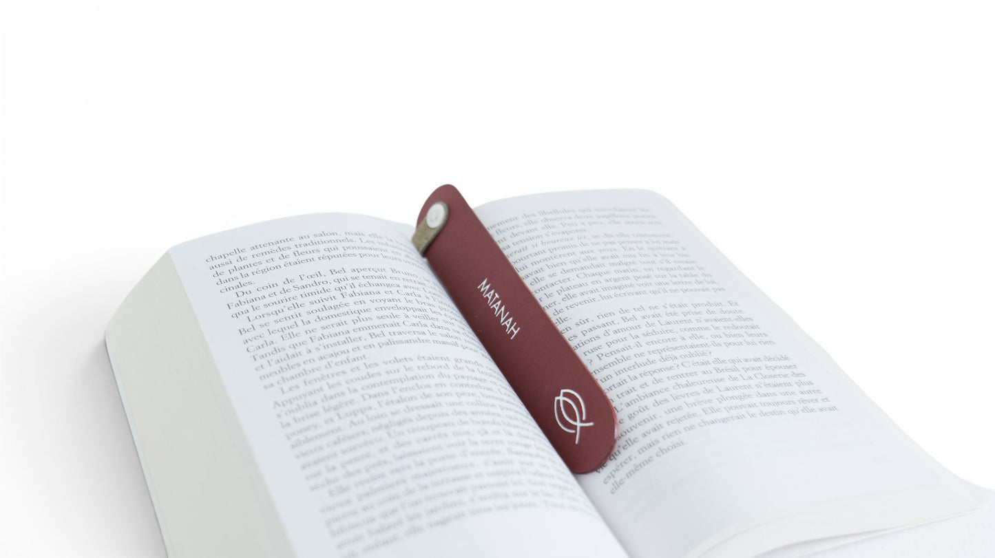 Marque-pages Signature en cuir